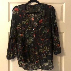 Zara botanical blouse